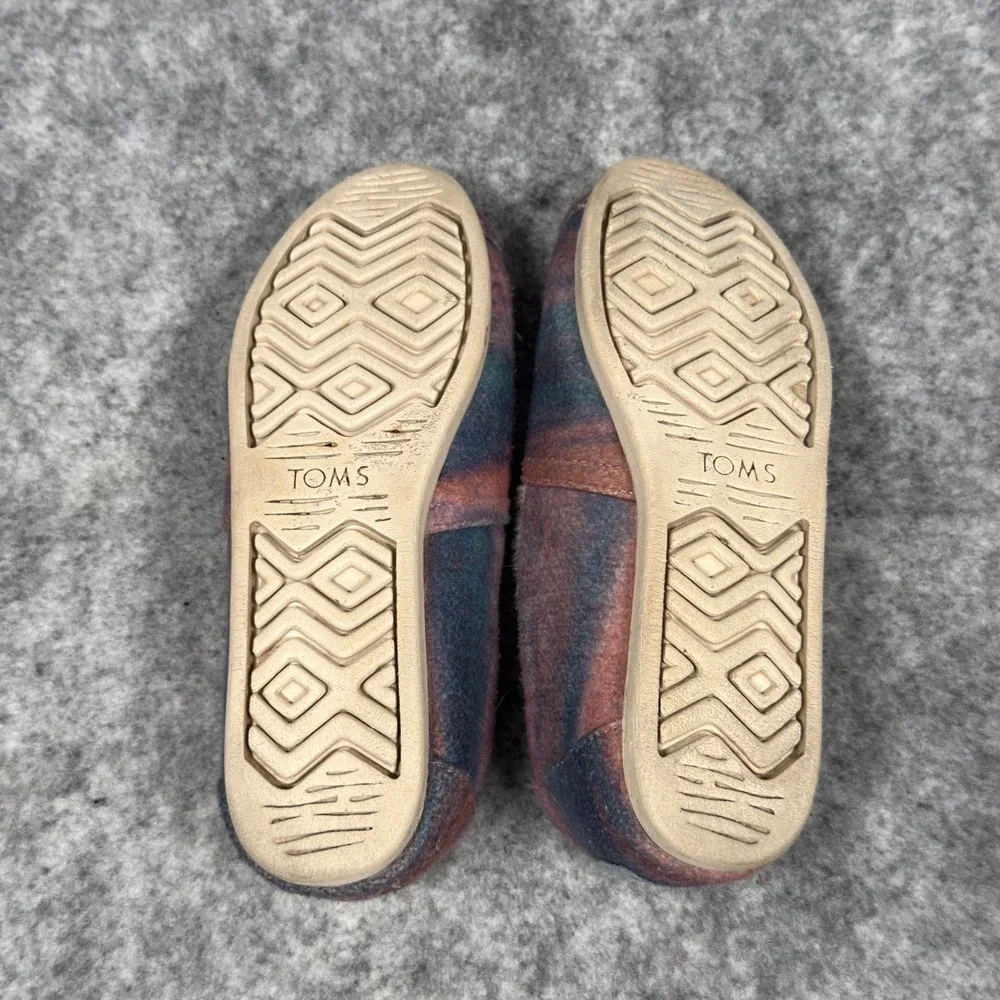 TOMS Womens Alpargata Faux Shearling Lined Slip On Shoes Multi Color Size 8.5